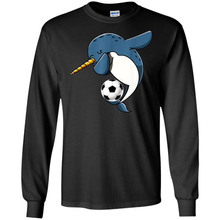 Dabbing Narwhal Soccer Soccer Narwhal Shirt G240 Gildan LS Ultra Cotton T Shirt