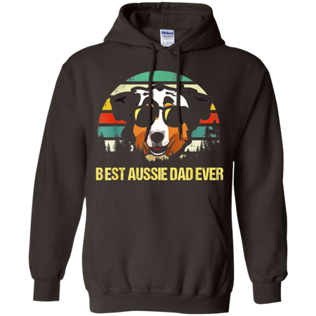 Vintage Best Aussie Dad Ever Papa Daddy Father Grandpa Shirt G185 Gildan Pullover Hoodie 8 oz