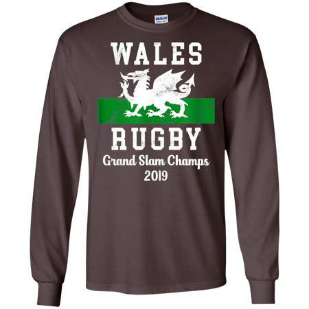 Wales Rugby Wales Shirt Grand Slam Champs Shirt G240 Gildan LS Ultra Cotton T Shirt