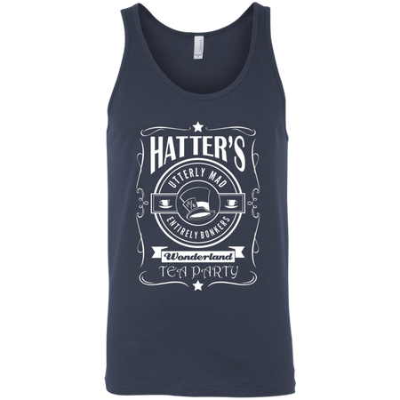 Hatters Utterly Mad Entirely Bonkers Wonderland Tea Party Women's Lady-Fit Tank Top. Inspired by Alice in Wonderland shirts