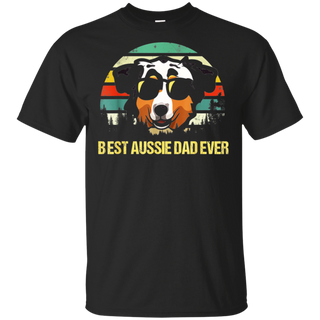 Vintage Best Aussie Dad Ever Papa Daddy Father Grandpa Shirt G200 Gildan Ultra Cotton T-Shirt