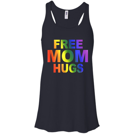 Free Mom Hugs Shirt Rainbow Gay Pride Racerback Tank