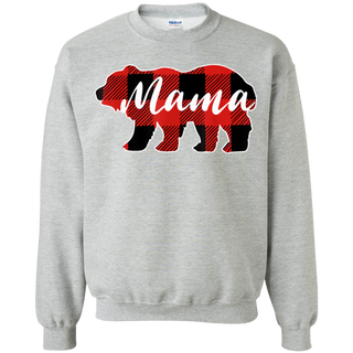 Mama Bear Black Red Lattice Shirt Men Women Kids Shirt G180 Gildan Crewneck Pullover Sweatshirt 8 oz