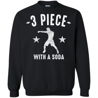 MMA Punch Combination Three Piece With A Soda Shirt G180 Gildan Crewneck Pullover Sweatshirt 8 oz