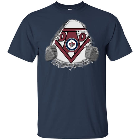 Dad Superman Fan Of Winnipeg Jets Hockey T-Shirt VA06