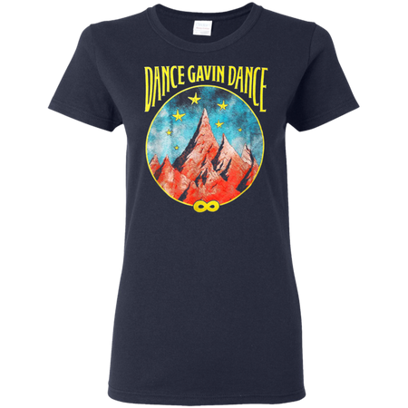 Dance Gavin Dance Mountain Stars Shirt G500L Gildan Ladies 5 3 oz T Shirt