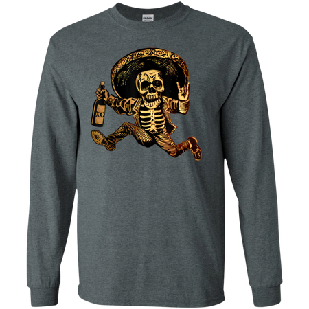 MIAPRINTSPRO Skull Say Hi For Men Shirt G240 Gildan LS Ultra Cotton T Shirt
