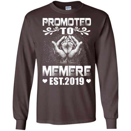 Womens Promoted To Memere Est 2019 Mothers Day New Memere Shirt G240 Gildan LS Ultra Cotton T-Shirt