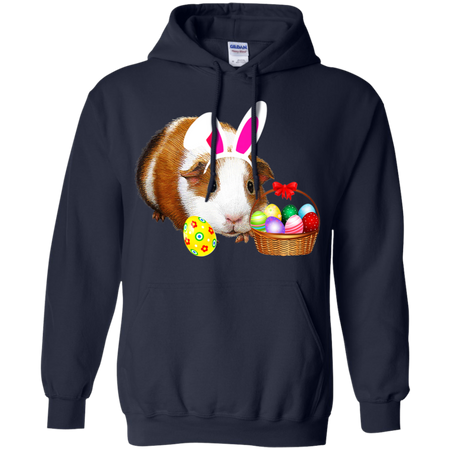 Easter Guinea Pig Funny Bunny Ears And Eggs Gift Shirt G185 Gildan Pullover Hoodie 8 oz