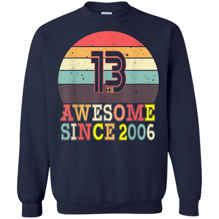 13th Birthday Vintage 13 Years Old Shirt G180 Gildan Crewneck Pullover Sweatshirt  8 oz.