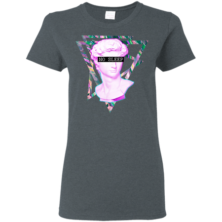 No Sleep Vaporwave Aesthethic Retro 80's Shirt G500L Gildan Ladies' 5.3 oz. T-Shirt