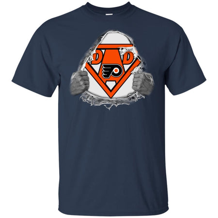 Dad Superman Fan Of Philadelphia Flyers Hockey T-Shirt VA06