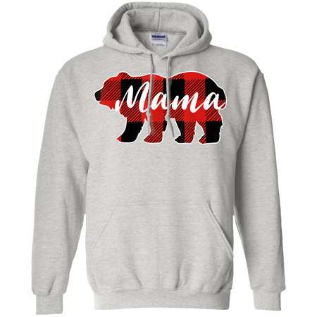 Mama Bear Black Red Lattice Shirt Men Women Kids Shirt G185 Gildan Pullover Hoodie 8 oz