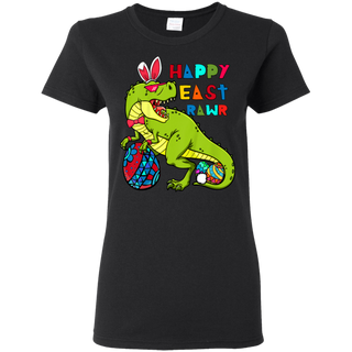 Kids Happy Eastrawr T Rex Dinosaur Easter Bunny Egg Shirt G500L Gildan Ladies 5 3 oz T Shirt