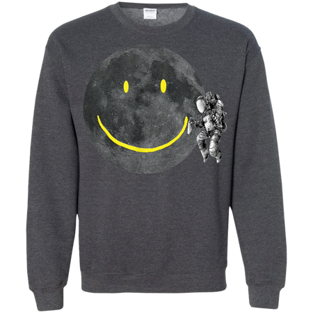 Astronaut Make A Smile On The Moon Shirt G180 Gildan Crewneck Pullover Sweatshirt 8 oz