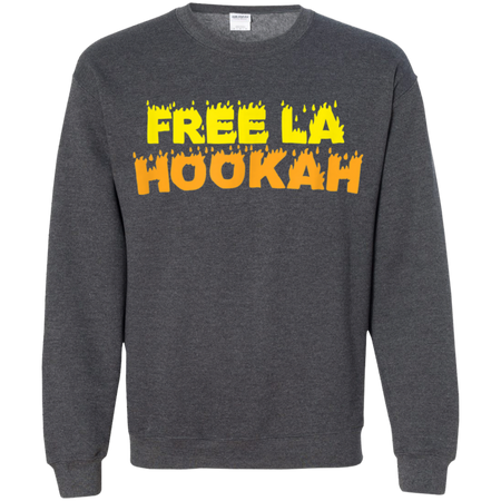 Free La Hooka Shisha Cool Shirt G180 Gildan Crewneck Pullover Sweatshirt 8 oz