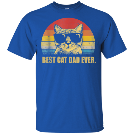 Vintage Best Cat Dad Ever Cat Daddy Father Shirt G200 Gildan Ultra Cotton T-Shirt