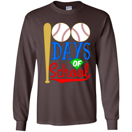 Happy 100th 100 Days of School Baseball Bat Sports T shirt