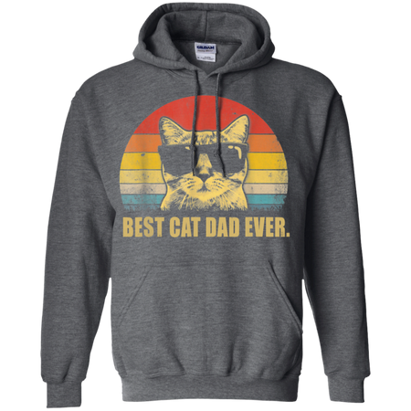 Vintage Best Cat Dad Ever Cat Daddy Father Shirt G185 Gildan Pullover Hoodie 8 oz.