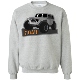 Moab Utah Adventure 4x4 Off Road Jeep Shirt G180 Gildan Crewneck Pullover Sweatshirt  8 oz.