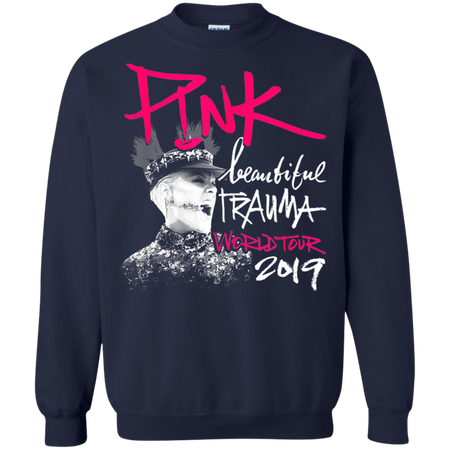 Beautiful Deep Pink 2019 Tour Trauma Fan Shirt G180 Gildan Crewneck Pullover Sweatshirt 8 oz