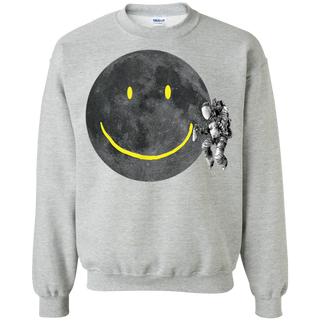 Astronaut Make A Smile On The Moon Shirt G180 Gildan Crewneck Pullover Sweatshirt  8 oz.