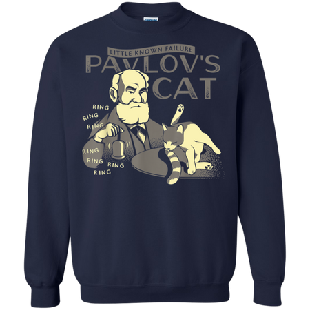 Funny Pavlov s Cats Science Shirt G180 Gildan Crewneck Pullover Sweatshirt 8 oz