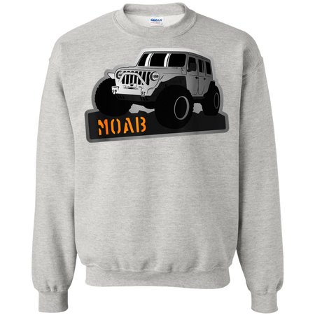 Moab Utah Adventure 4x4 Off Road Jeep Shirt G180 Gildan Crewneck Pullover Sweatshirt  8 oz.