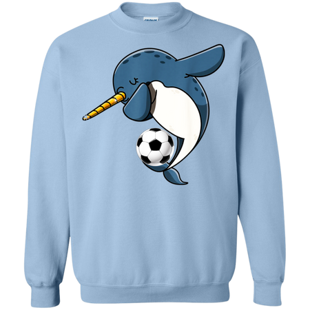 Dabbing Narwhal Soccer Soccer Narwhal Shirt G180 Gildan Crewneck Pullover Sweatshirt  8 oz.