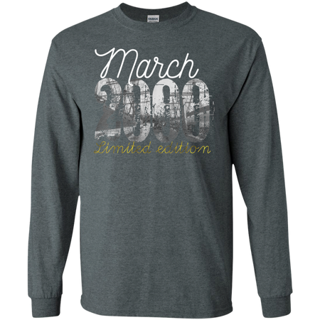 March 2000 Tee 19 Year Old Shirt 2000 19th Birthday Shirt G240 Gildan LS Ultra Cotton T Shirt