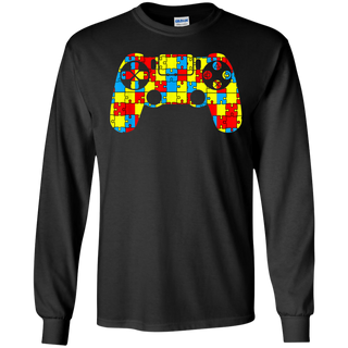 Autism Awareness Tee Video Game Controller Shirt G240 Gildan LS Ultra Cotton T Shirt