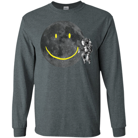 Astronaut Make A Smile On The Moon Shirt G240 Gildan LS Ultra Cotton T-Shirt