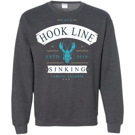 Hook Line Sinking Shirt G180 Gildan Crewneck Pullover Sweatshirt 8 oz