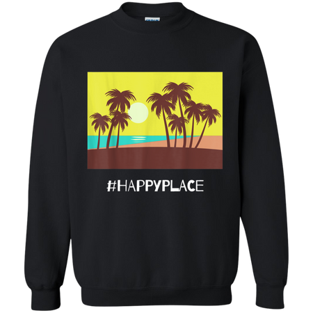 HappyPlace Shirt G180 Gildan Crewneck Pullover Sweatshirt  8 oz.