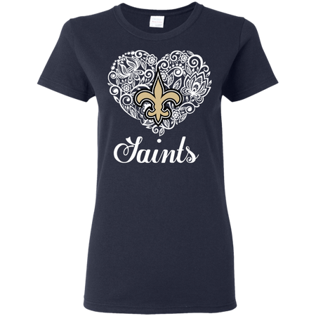 New Orleans Saints Lace Heart Shirts