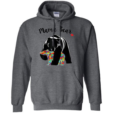Unisex Mama Bear With Color Baby For Mather s Day Shirt G185 Gildan Pullover Hoodie 8 oz