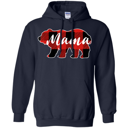 Mama Bear Black Red Lattice Shirt Men Women Kids Shirt G185 Gildan Pullover Hoodie 8 oz
