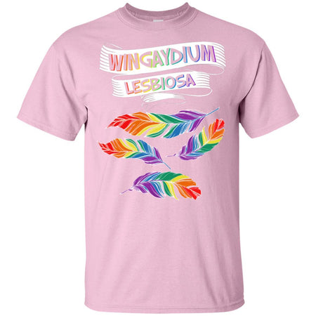 Wingaydium Lesbiosa LGBT Pride Harry Potter Rainbow Feathers T-Shirt HA06