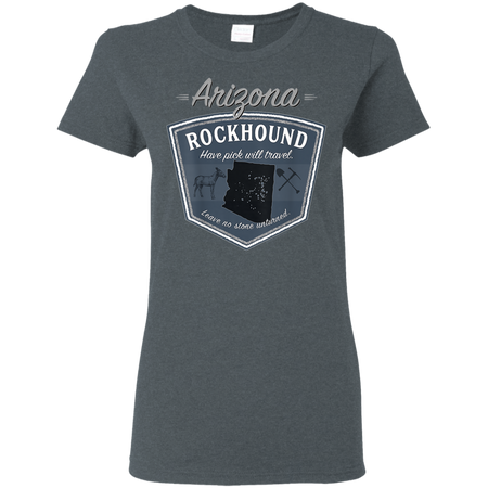 Mens Arizona Rockhound Rock Collector Gear Shirt G500L Gildan Ladies 5 3 oz T Shirt