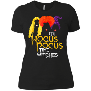 It's Hocus Pocus Time Witches Funny Halloween Witch Shirt Ladies' Boyfriend shirt