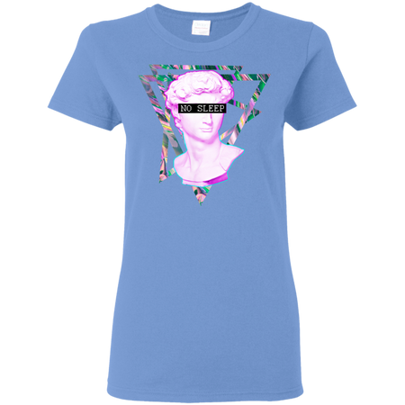 No Sleep Vaporwave Aesthethic Retro 80 s Shirt G500L Gildan Ladies 5 3 oz T Shirt