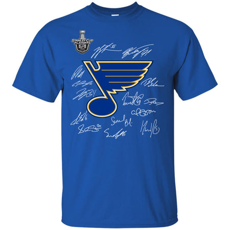 St. Louis Blues 2019 Stanley Cup Champions Signature T-Shirt HA06