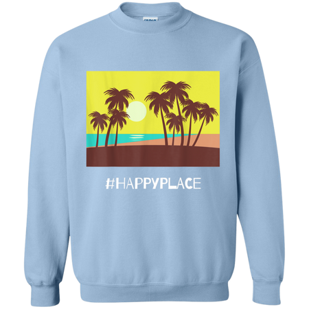 HappyPlace Shirt G180 Gildan Crewneck Pullover Sweatshirt  8 oz.