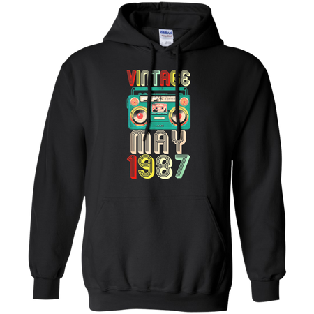 32nd Birthday Gift Ideas May 1987 Shirt G185 Gildan Pullover Hoodie 8 oz