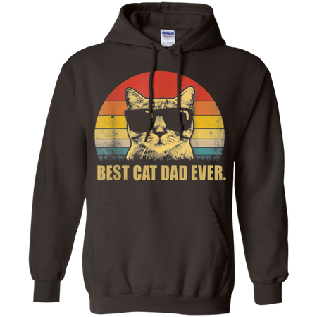 Vintage Best Cat Dad Ever Cat Daddy Father Shirt G185 Gildan Pullover Hoodie 8 oz.