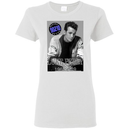 Luke Perry 1966 2019 Thanks For The Momories Shirt G500L Gildan Ladies 5 3 oz T Shirt