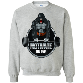 Motivate The Gym Gorilla Deadlift Strength Workout Shirt G180 Gildan Crewneck Pullover Sweatshirt 8 oz