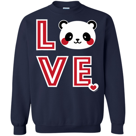 Panda Love Shirt G180 Gildan Crewneck Pullover Sweatshirt 8 oz