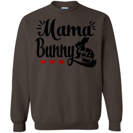 Mama Bunny Baby Bunny Pregnant Announcement Women Wife Shirt G180 Gildan Crewneck Pullover Sweatshirt  8 oz.