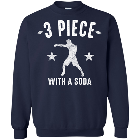 MMA Punch Combination Three Piece With A Soda Shirt G180 Gildan Crewneck Pullover Sweatshirt 8 oz